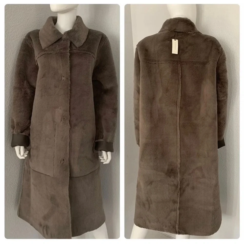 Anthropologie Kerry Reversible Faux Fur Coat NWT - L and XL - Picture 9 of 15